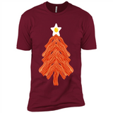 Bacon & Eggs Over Easy Fried Food Breakfast Xmas Tree Foodie - Premium Short Sleeve T-Shirt