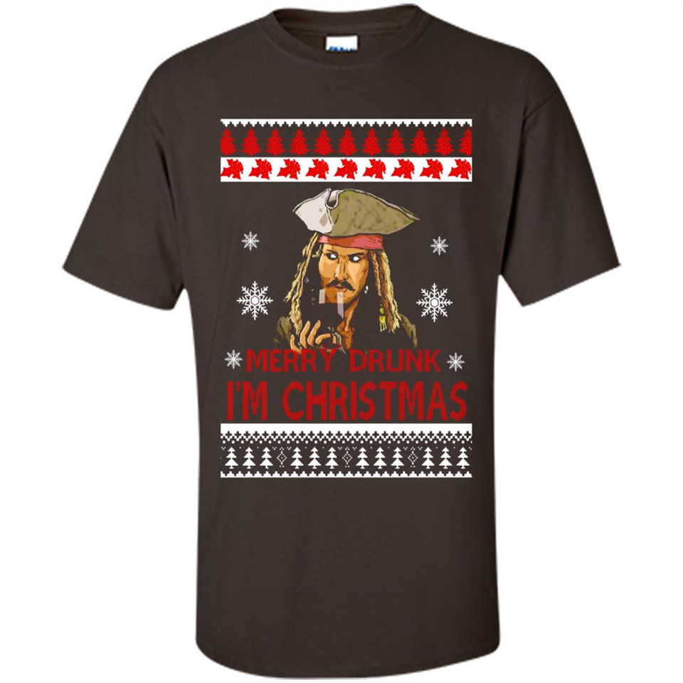 Jack sparrow Merry Drunk I'm Christmas - Shirt
