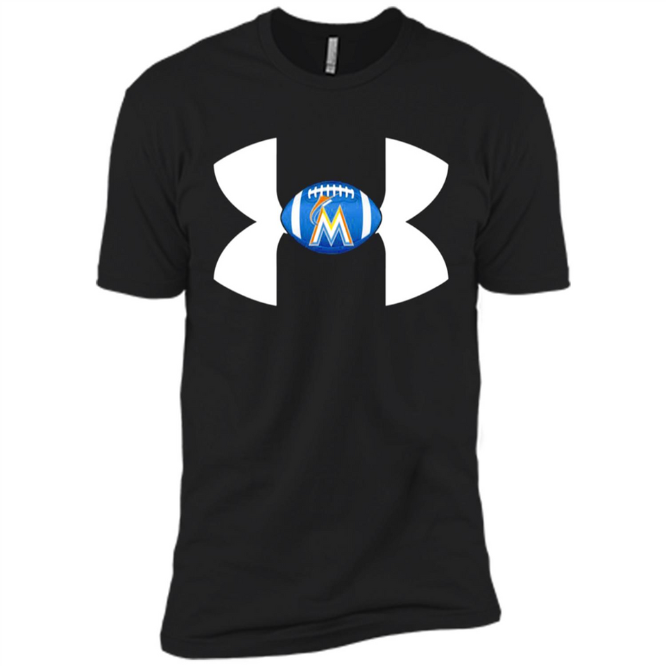 Miami Marlins Under Armour Logo - Premium Short Sleeve T-Shirt