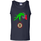 GRINCH HAND HOLDING BOSTON BRUINS GLITTER CHRISTMAS PINGPONG