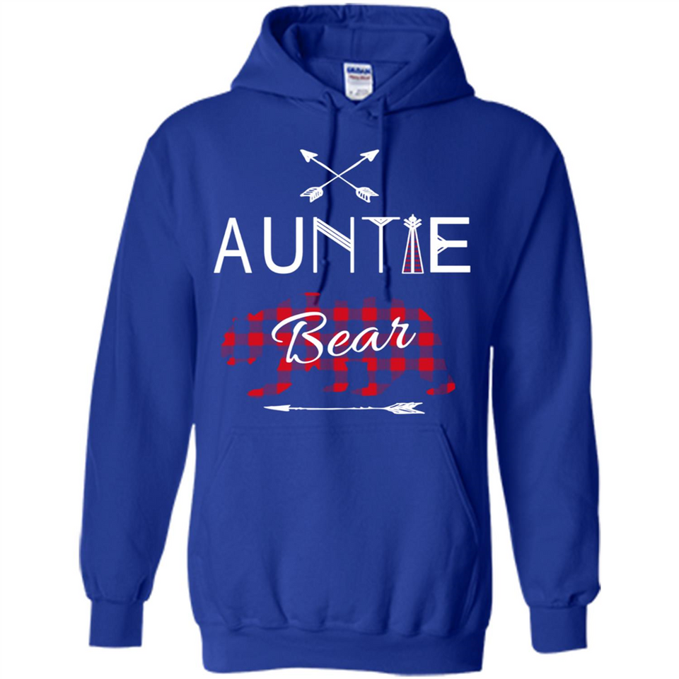 Aunt Shirt Buffalo Plaid Family Camp Bear Tee - Hoodie