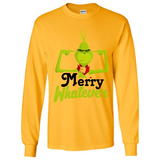 Grinch Merry Whatever Funny Christmas Sporty - Long Sleeve T-Shirt