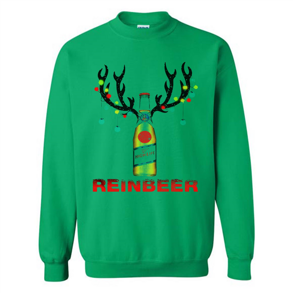 Miller High Life beer reinbeer Christmas - Sweatshirt