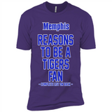 Reasons to be a Memphis Tigers Fan Complete List on Back - Premium Short Sleeve T-Shirt
