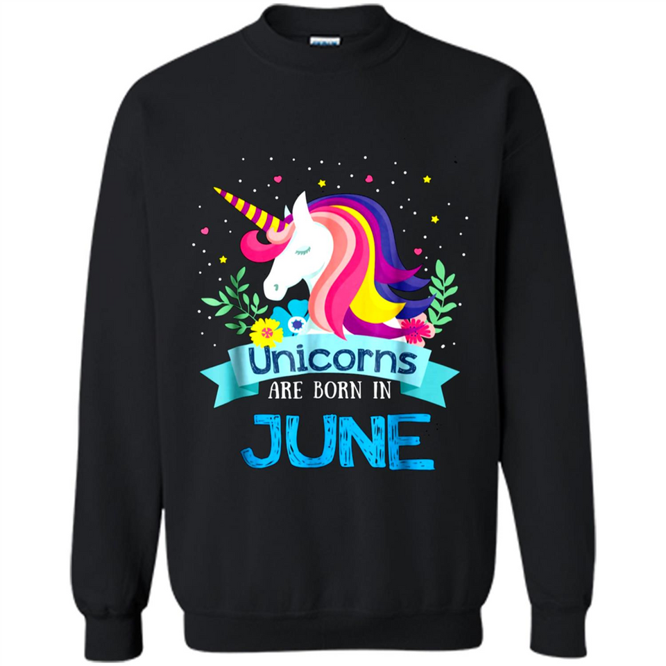 Unicorns are born in June Birthday Rainbow Gift Ladies Custom