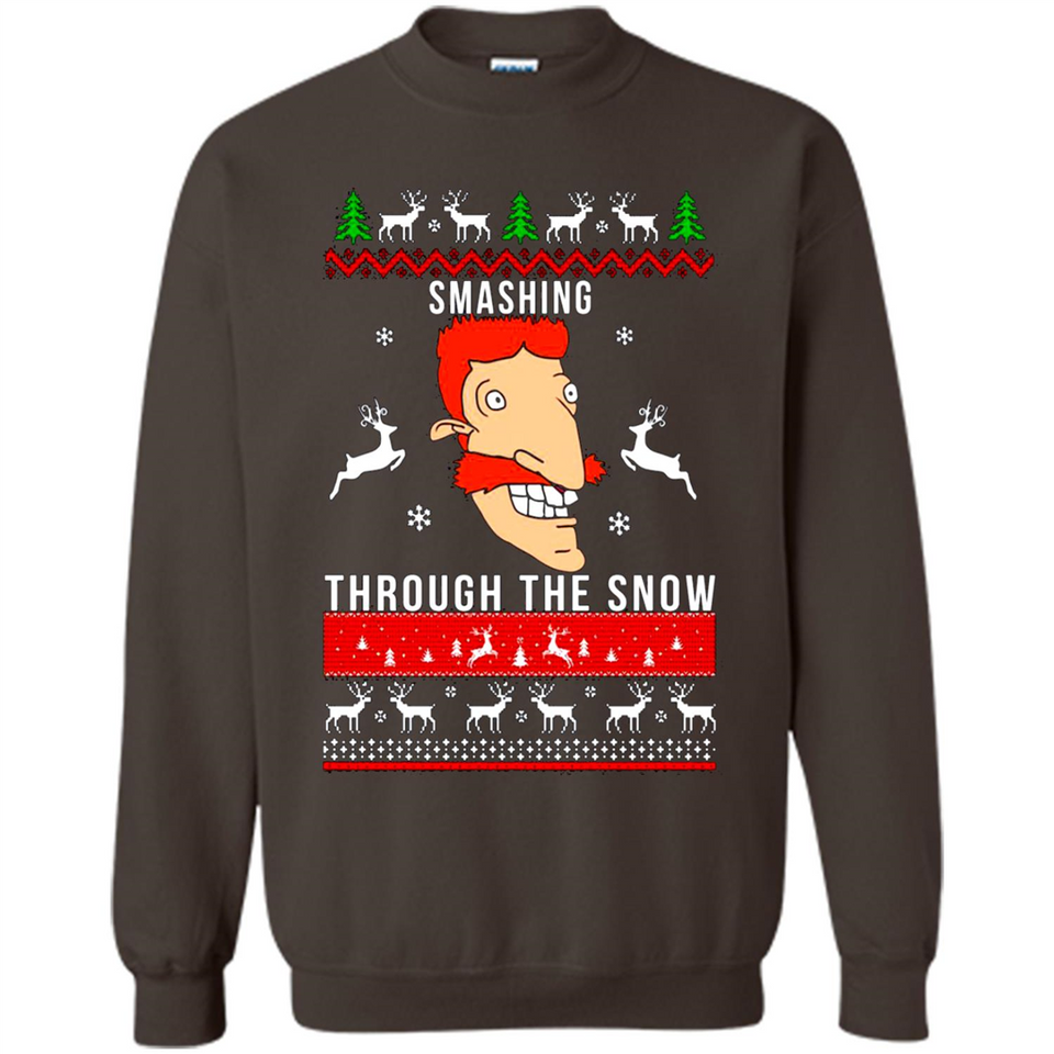 Nigel Thornberry Smashing through the snow Christmas sweatshirt PINGPONG