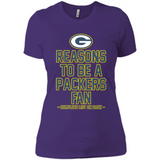 Reasons to be a Green Bay Packers Fan Complete List on Back - Ladies' Boyfriend T-Shirt