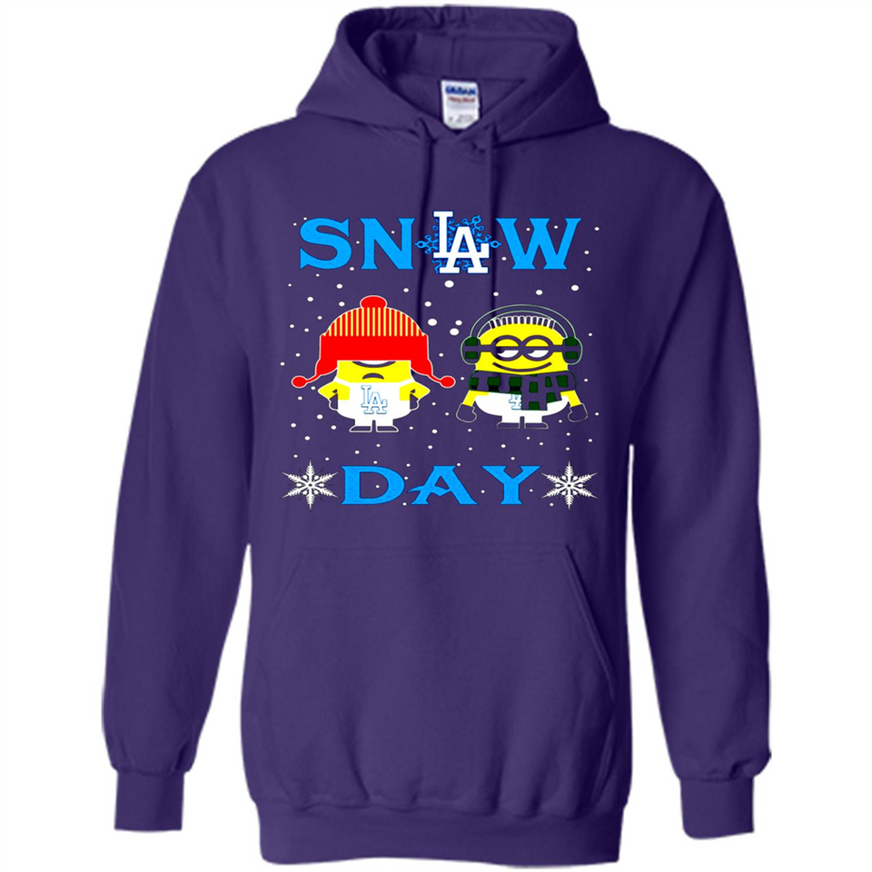Snow Day Shirt For Los Angeles Dodgers Vs Minion Fans pingpong