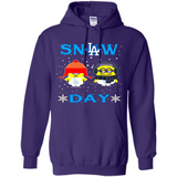 Snow Day Shirt For Los Angeles Dodgers Vs Minion Fans pingpong