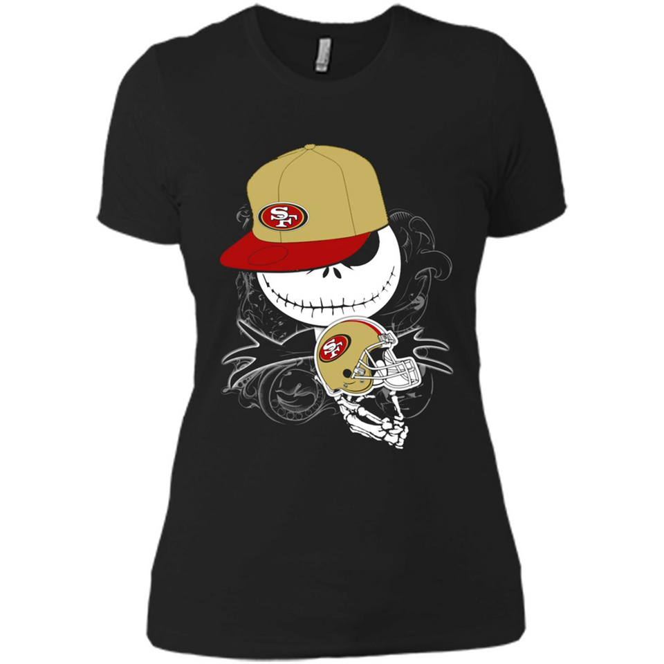 Jack Skellington The Nightmare Before Christmas-49ers Football - Ladies' Boyfriend T-Shirt