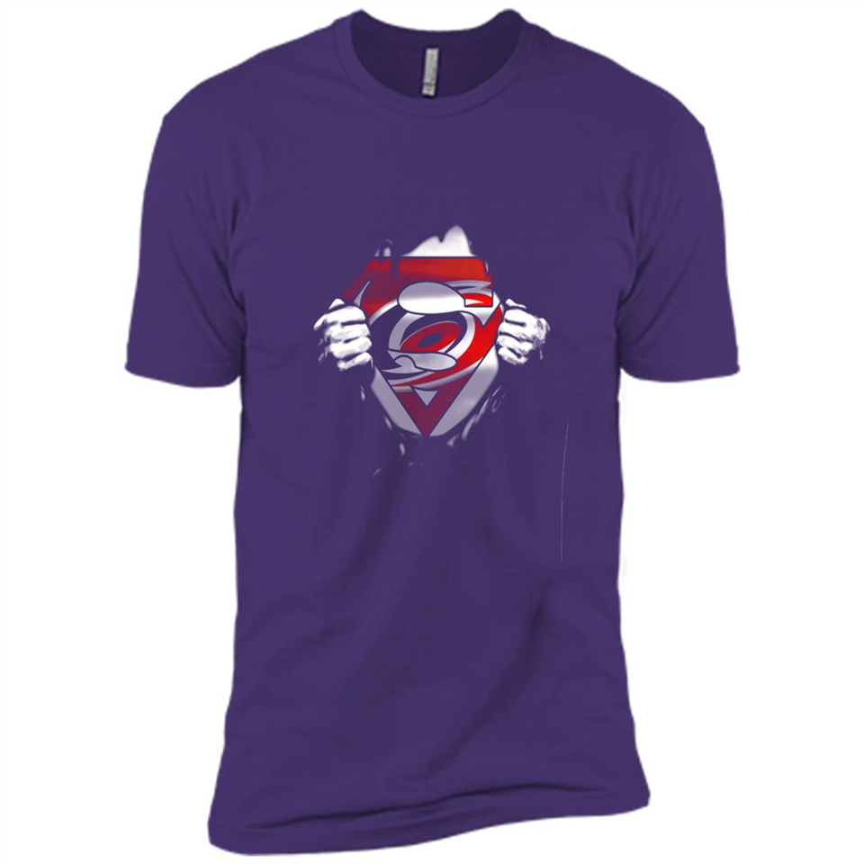 Carolina Hurricanes And Superman Fans - Premium Short Sleeve T-Shirt