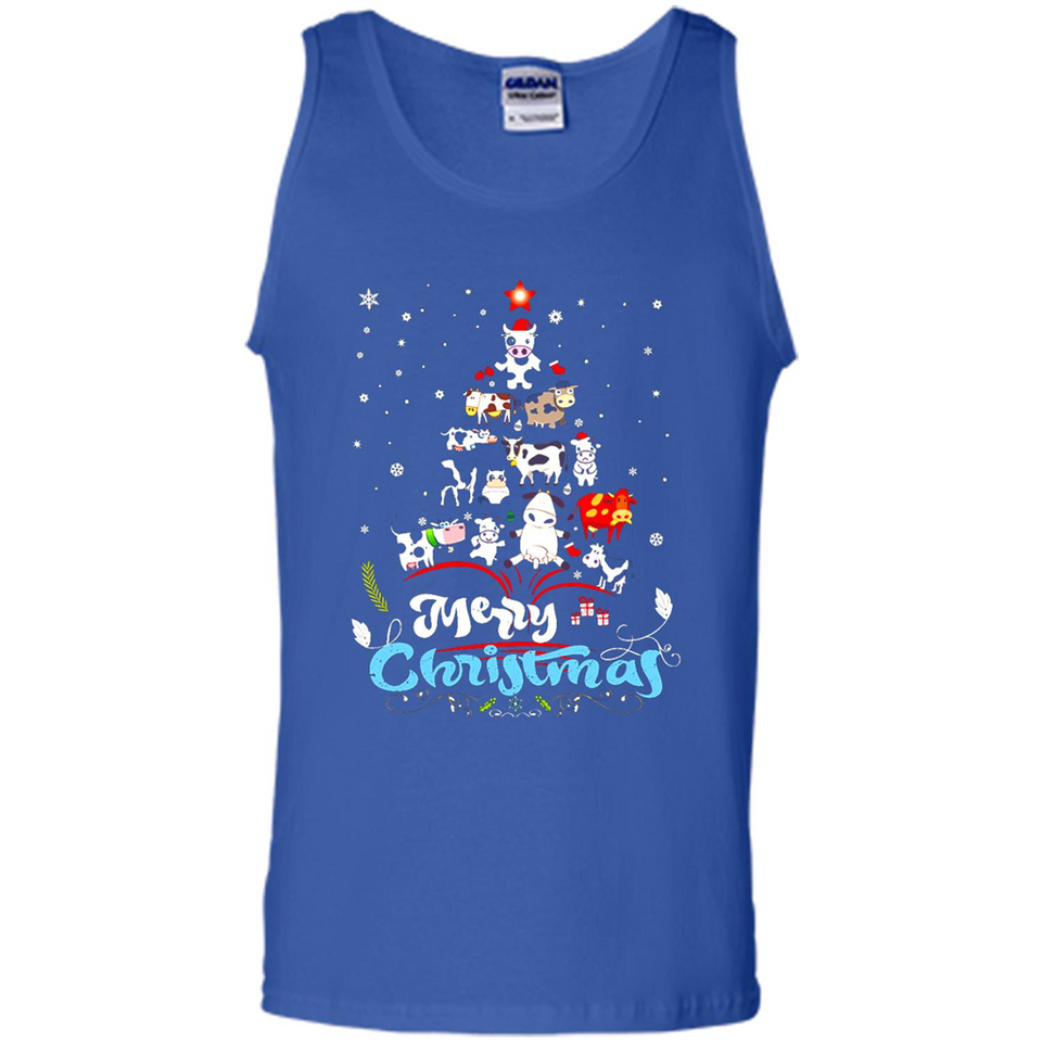 Christmas Ugly Sweater Animal Tree Pine Merry Christmas - Tank Top