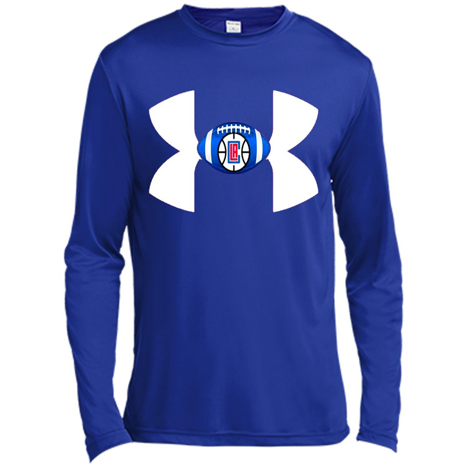 Los Angeles Clippers Under Armour Logo - Canvas Long Sleeve T-Shirt