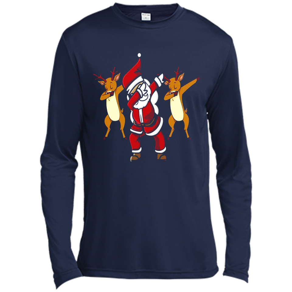 Dabbing Santa - Funny Santa Claus Christmas Dab - Canvas Long Sleeve T-Shirt