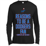 Reasons to be a Los Angeles Dodgers Fan Complete List on Back - Canvas Long Sleeve T-Shirt
