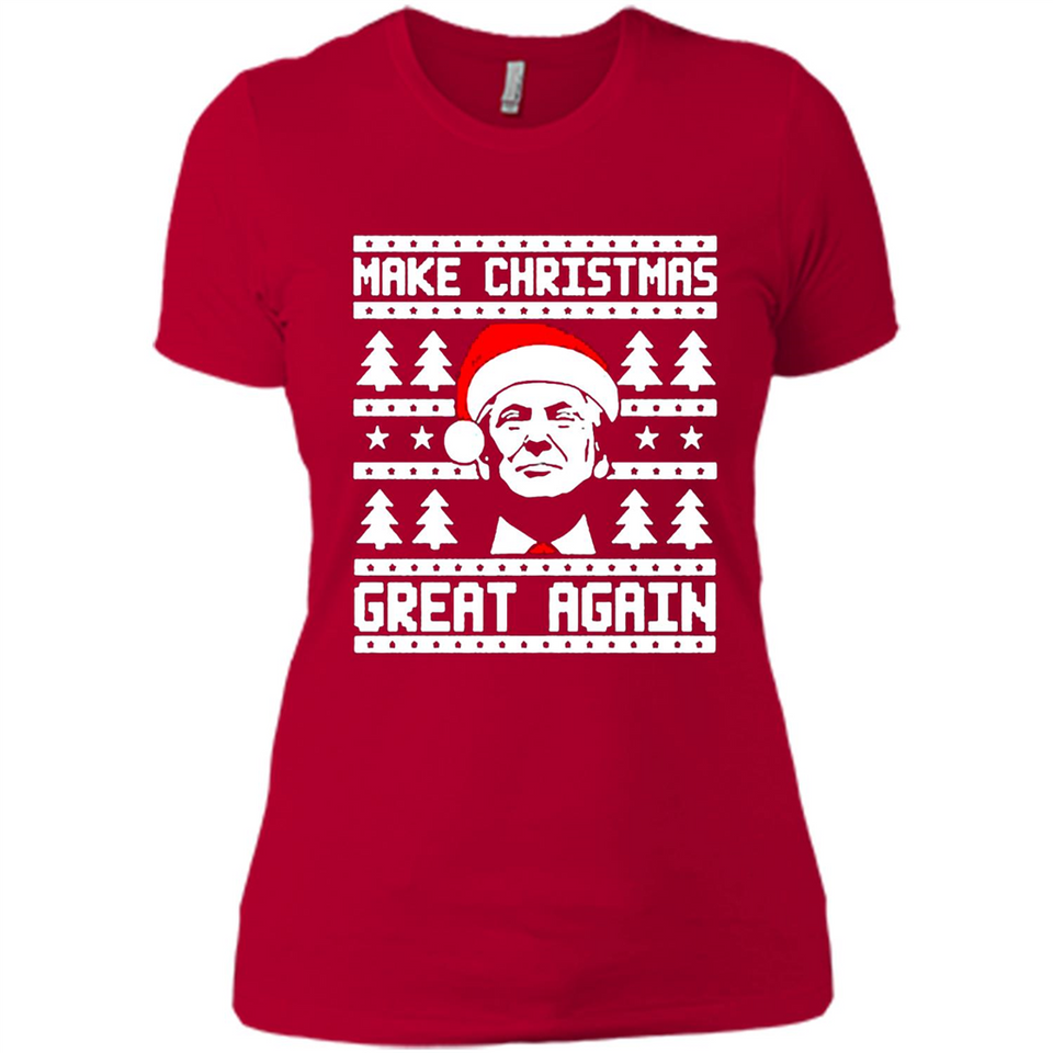 Fabulous Make Christmas Great Again Trump Ugly Christmas - Ladies' Boyfriend T-Shirt
