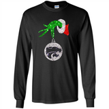 Amazing Kansas State Wildcats Glitter Grinch Monogram Ornament Christmas Gift - Long Sleeve T-Shirt