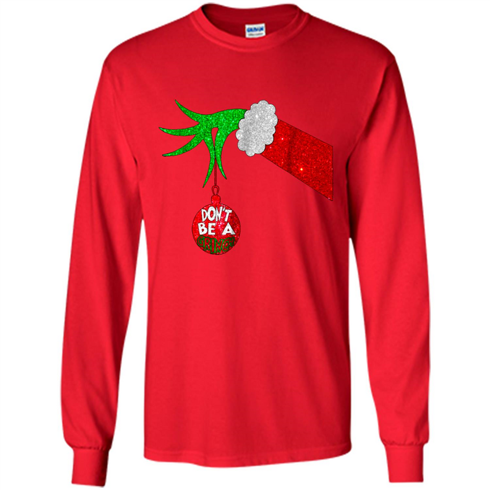 GRINCH HAND HOLDING CHRISTMAS ORNAMENT - DON'T BE A GRINCH PINGPONG