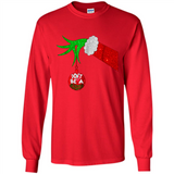 GRINCH HAND HOLDING CHRISTMAS ORNAMENT - DON'T BE A GRINCH PINGPONG