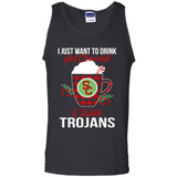 I Just Want To Drink Hot Chocolate & Watch USC Trojans Ugly Christmas Sweater PINGPONG