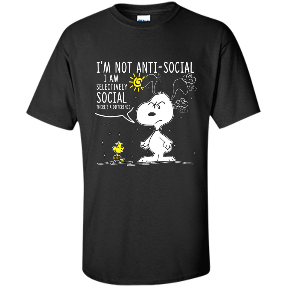Snoopy I'm Not Anti-Social I Am Selectively Social