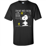 Snoopy I'm Not Anti-Social I Am Selectively Social
