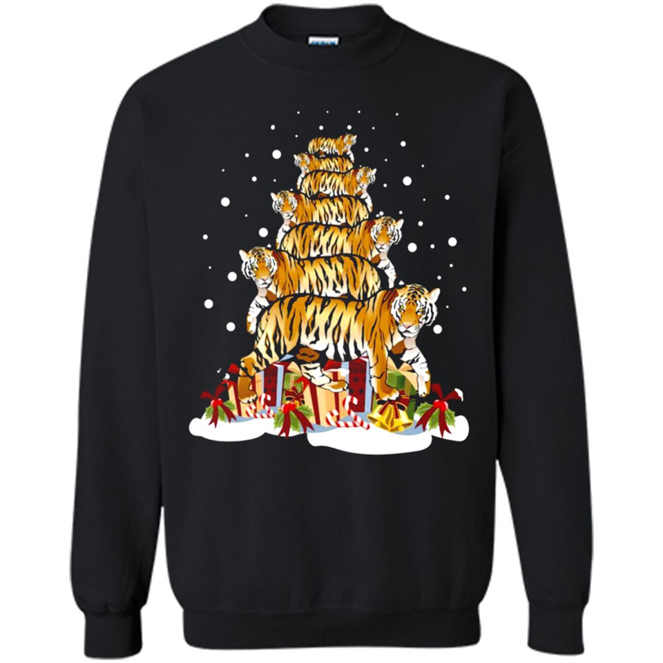 Tiger Christmas Tree Funny Merry Christmas - Sweatshirt
