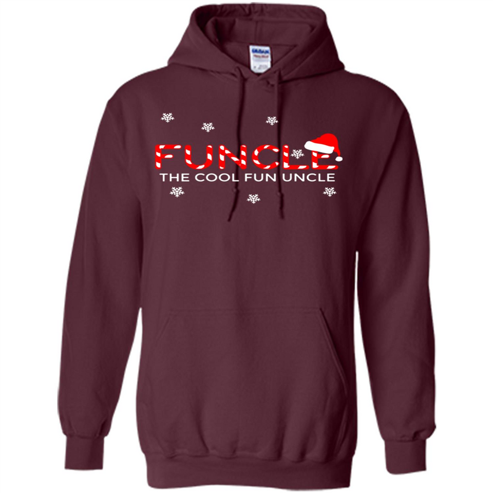 Mens Christmas Funcle The Cool Fun Uncle Definition Xmas - Hoodie