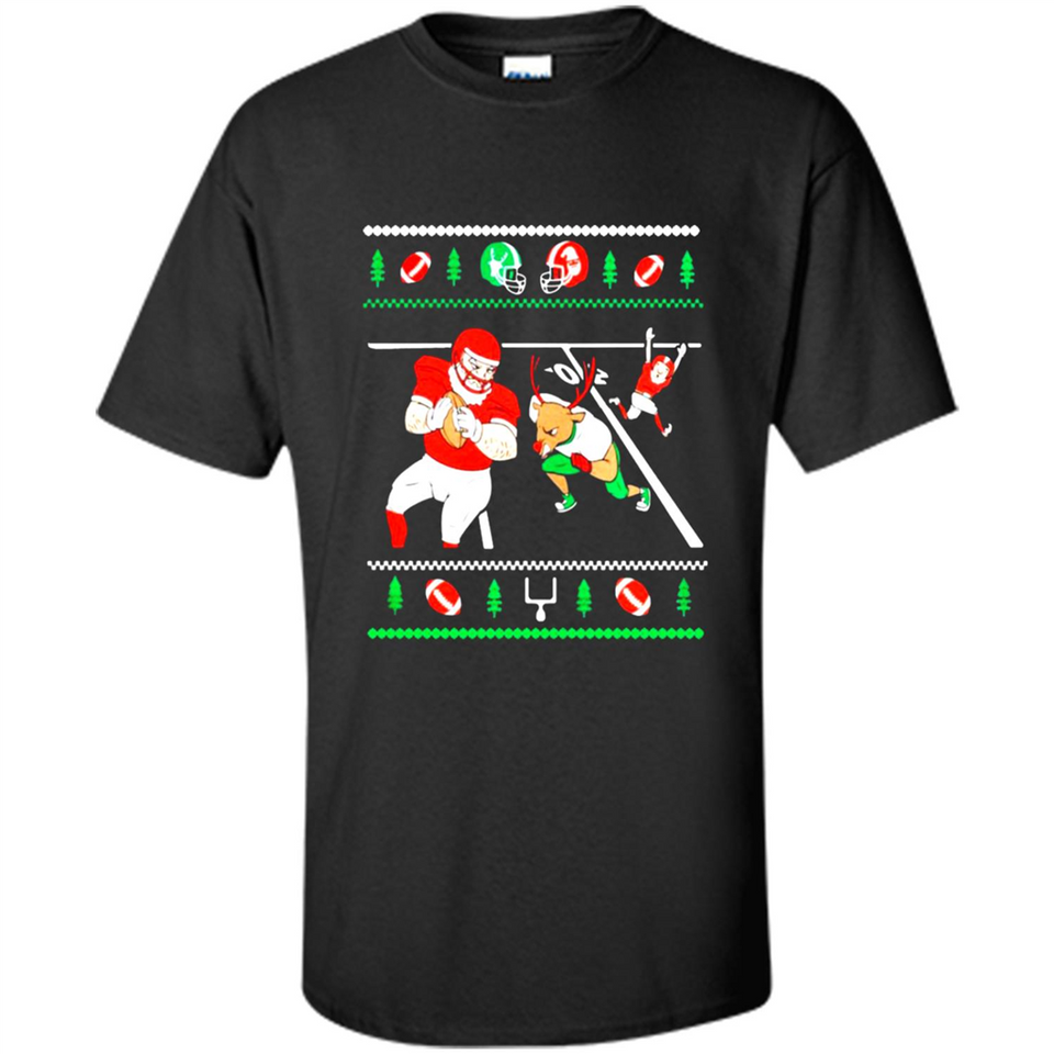Santa vs Deer Football Ugly Christmas PINGPONG