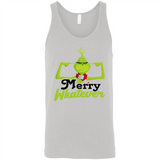 Grinch Merry Whatever Funny Christmas Sporty - Canvas Unisex Tank