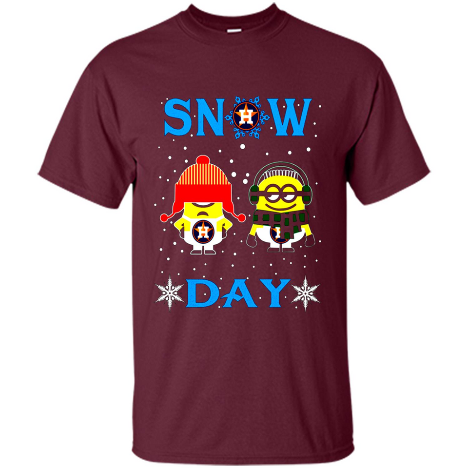Snow Day Shirt For Houston Astros Vs Minion Fans pingpong