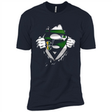 Utah Jazz And Superman Fans - Premium Short Sleeve T-Shirt