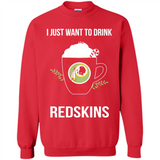 I Just Want To Drink Hot Chocolate & Watch Washington Redskins Ugly Christmas Sweater PINGPONG