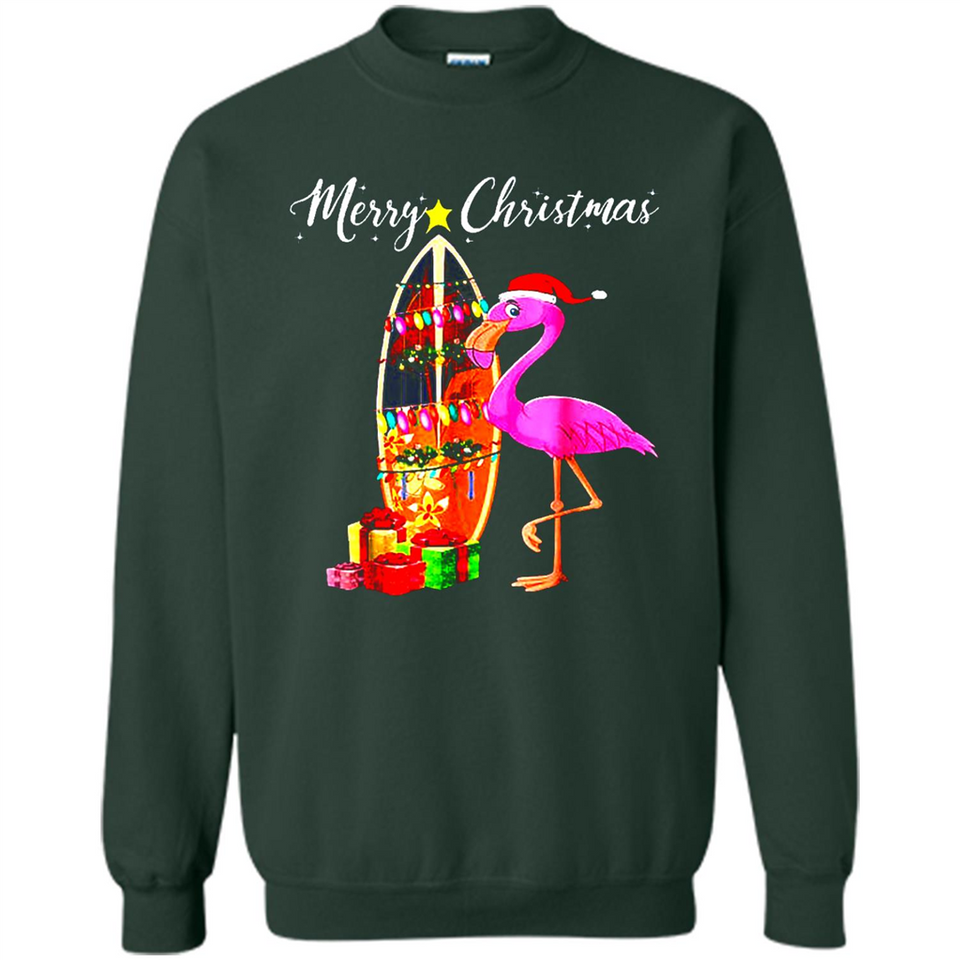 Flamingo Christmas Shirt, Merry Christmas Shirt , Flamingo - Sweatshirt