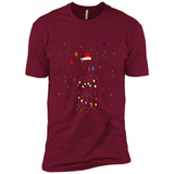 Doberman Santa Lights Christmas Dog Xmas Sweatshirt - Premium Short Sleeve T-Shirt