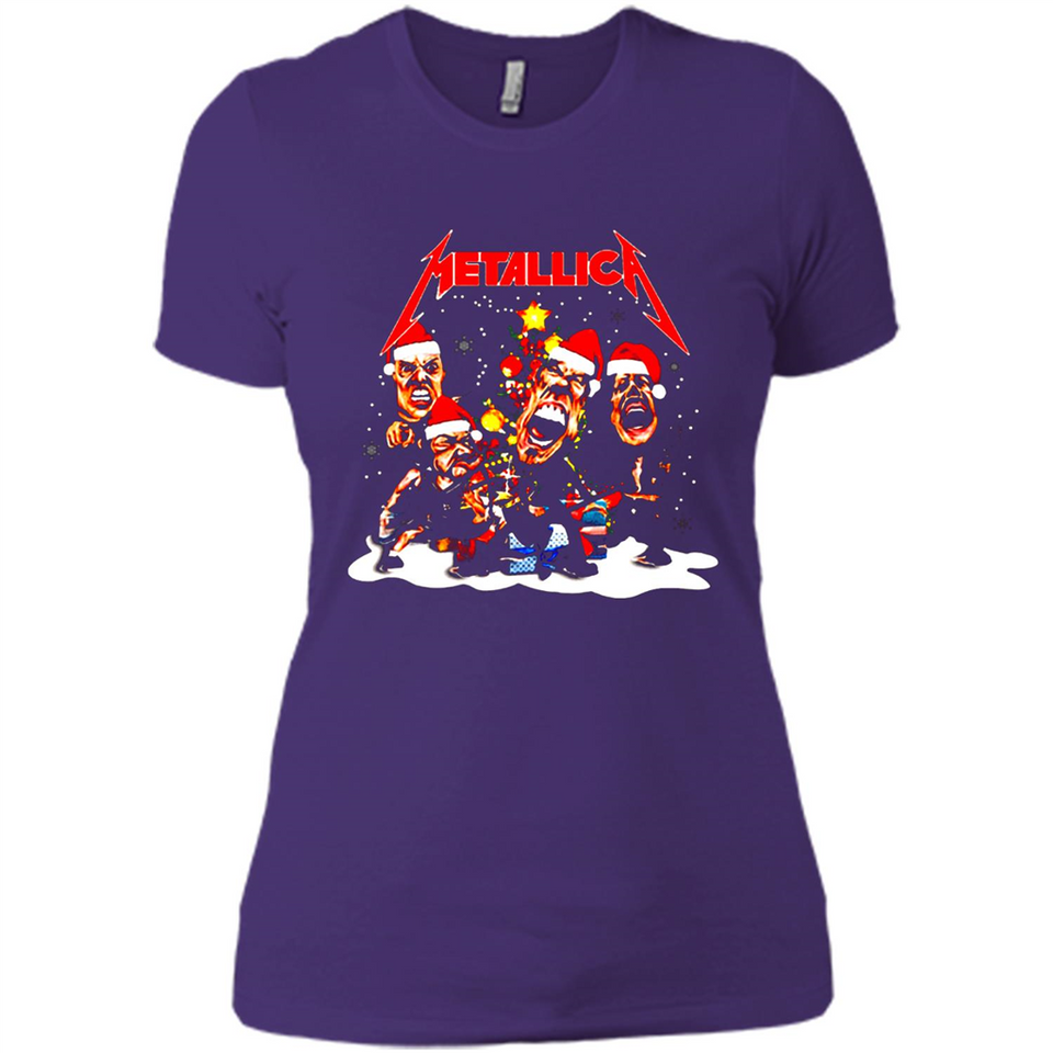 Metallica christmas sweatshirt hoodie long PINGPONG - Ladies' Boyfriend T-Shirt