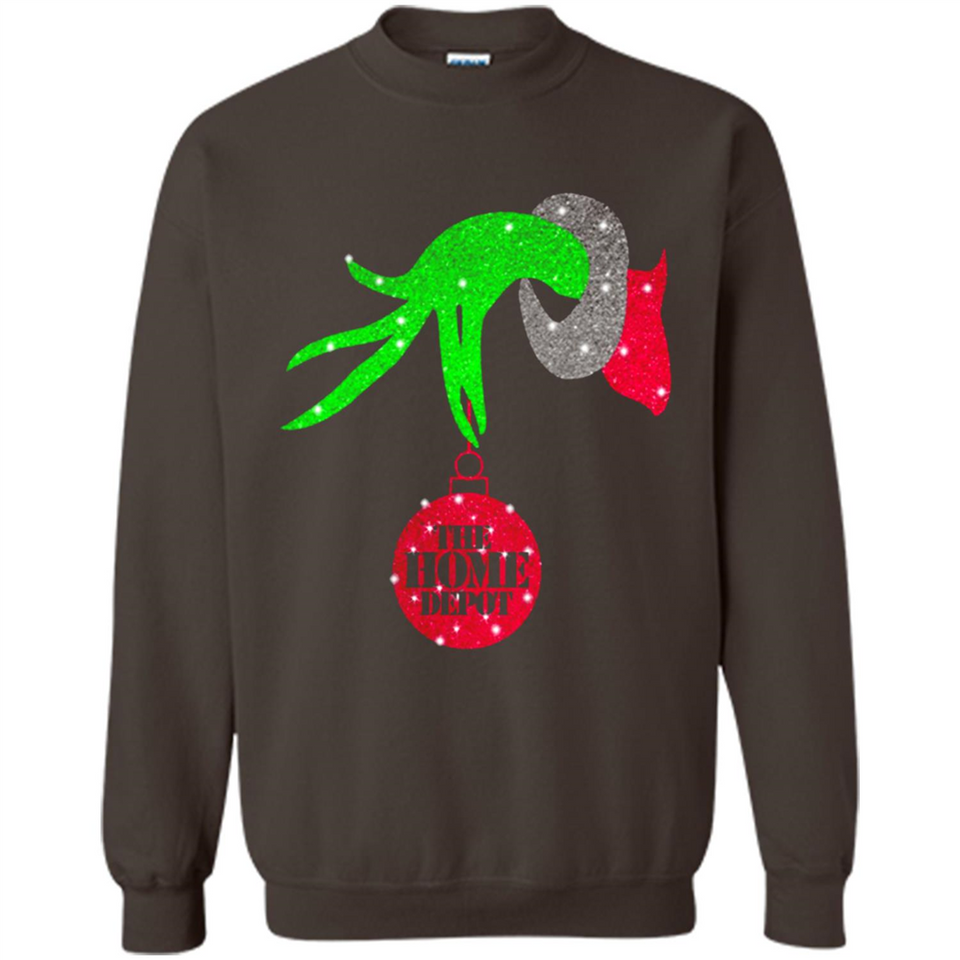 Grinch hand holding HomeDepot Glitter Christmas PING PONG