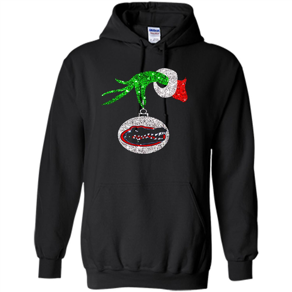 Funny Florida Gators Glitter Grinch Monogram Ornament Christmas Gift - Hoodie