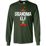 Grandma Elf Shirt -Family Matching Christmas Pajamas - Long Sleeve T-Shirt
