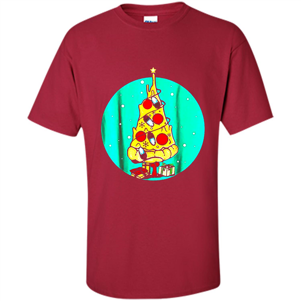 Funny Pizza Ugly Christmas Sweater Xmas Pizza Tree - Shirt