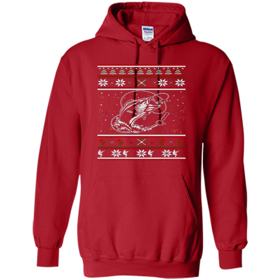 Christmas Ugly Sweater Fishing Ugly Christmas Sweater - Hoodie