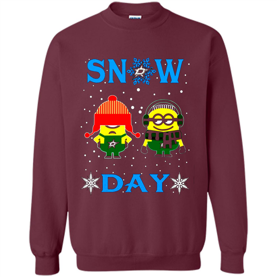 Snow Day Shirt For Dallas Stars Vs Minion Fans pingpong