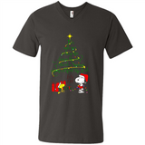 Snoopy Christmas Tree T-Shirt - Men's V-Neck
