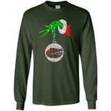 Funny Florida Gators Glitter Grinch Monogram Ornament Christmas Gift - Long Sleeve T-Shirt