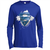 Detroit Lions And Superman Fans - Canvas Long Sleeve T-Shirt
