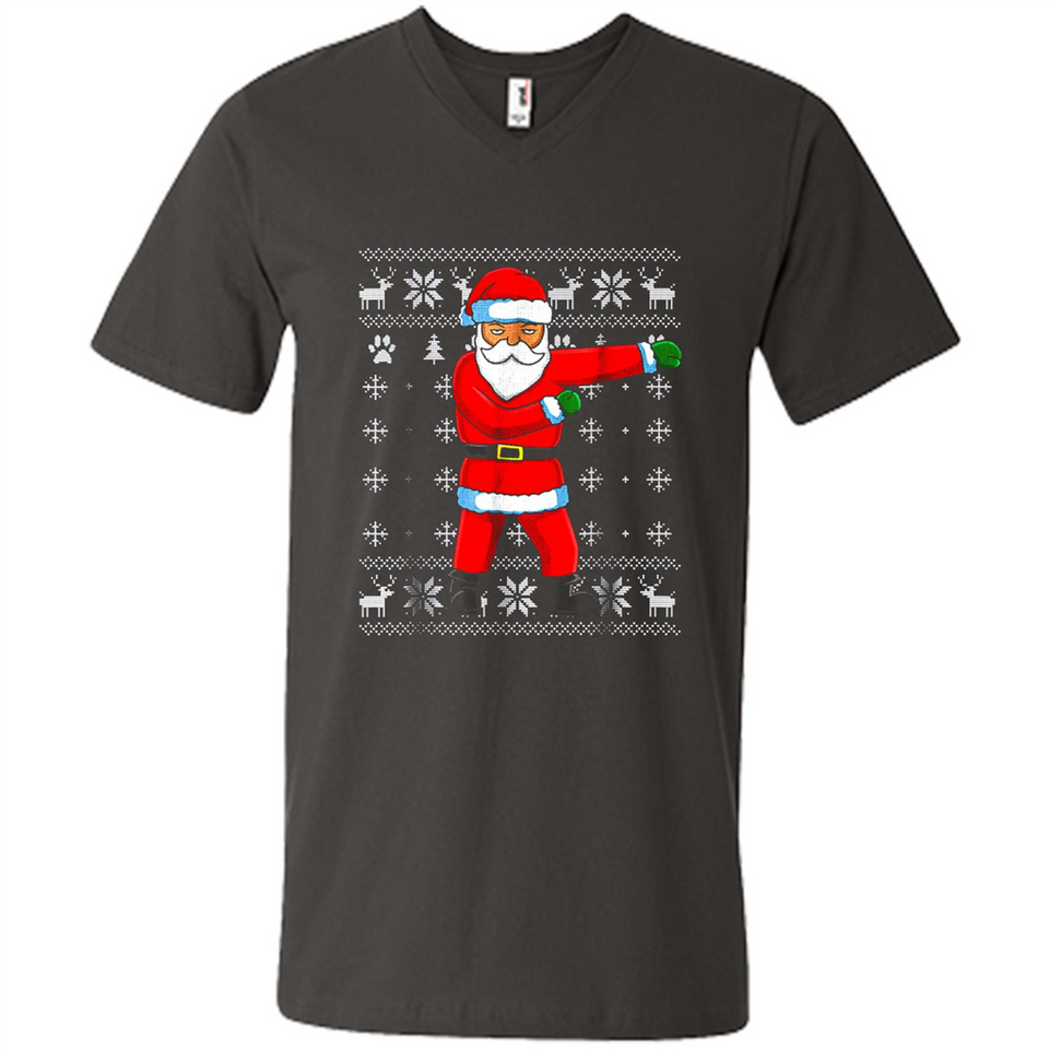 Flossing Santa Christmas Ugly Sweater Style Pajama Xmas Gift - Men's V-Neck