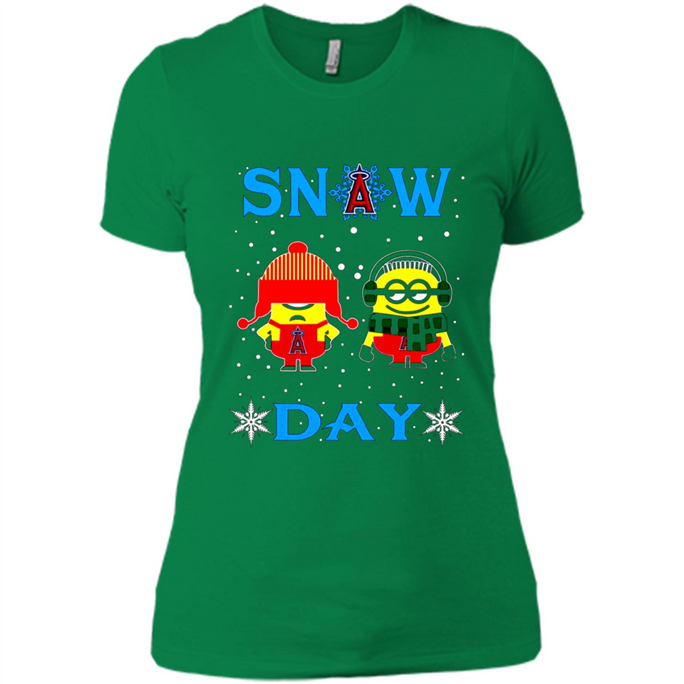 Snow Day Shirt For Los Angeles Angels Vs Minion Fans pingpong