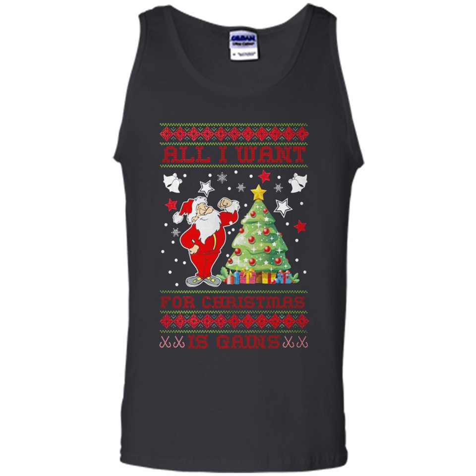 All I Want For Christmas Is Gains Christmas Tree Santa Claus