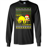 Merry Slothmas Sloth Christmas Sweater PINGPONG - Long Sleeve T-Shirt