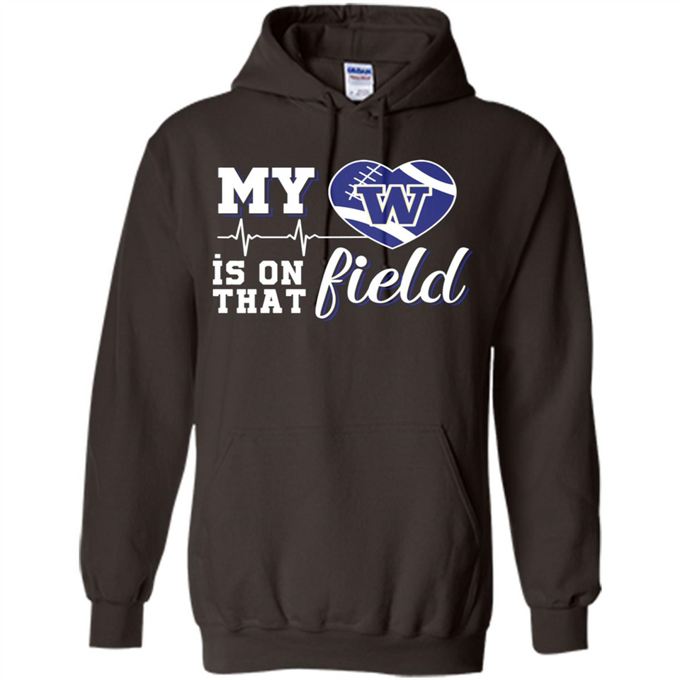 Washington Huskies Football My Heart is on that Field - Hoodie